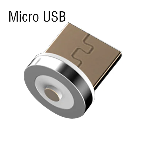 Магнитный USB кабель VOXLINK 1 м светодиодный для iPhone Xs 6 и USB TypeC кабель и Micro USB нейлоновая оплетка для samsung Xiaomi huawei LG USB C - Цвет: For Micro Plug