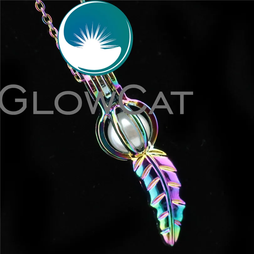 GLOWCAT R-C542 Радуга Цвет листья мяч бусины клетка кулон духи аэрозольный распылитель