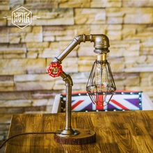 Креативные железные водопроводные настольные лампы LampRH в винтажном стиле Эдисона для украшения комнаты, спальни, Кабинета Escritorio