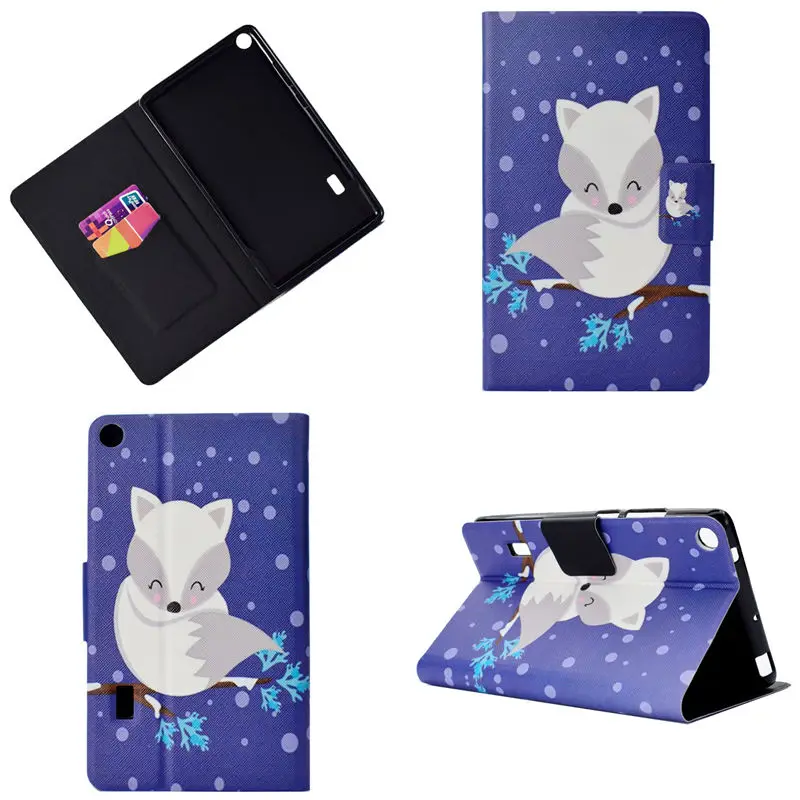 For Huawei Medipad T3 7.0 wifi Case PU front prop stand cover MediaPad BG2-W09 7 Inch Fashion Printed funda case+ Pen | Компьютеры и