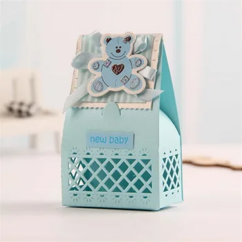 

Pink and Blue Cute Baby Favors Boxes Baptism Bombonieres Favors Baby Shower Favors Ideas Guests Gifts Box (12Boxes)