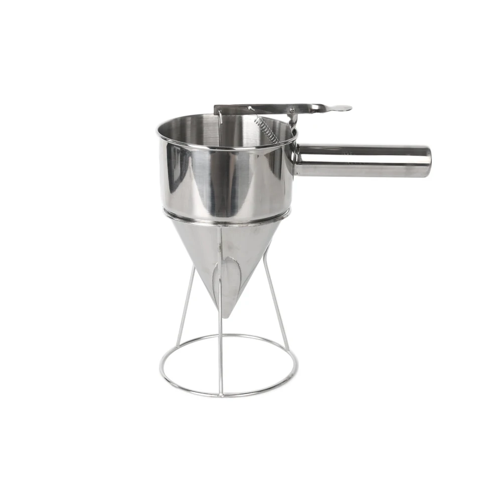  ITOP Stainless Steel Small Octopus Balls Making Funnel Cupcakes Baking Dispenser with Rack Kitchen  - 32846193211