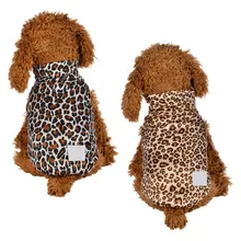 Леопардовый dot Одежда для собак пальто Зимний Полярный флисовый жилет свитер для домашнего питомца рубашка костюм маленькая такса кошка щенок одежда