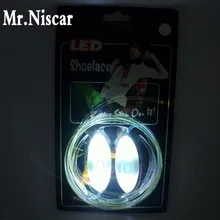 Mr. Niscar/1 пара холодный свет белый Светодиодный Шнурки вспышки вечерние катание светящиеся шнурки для светящиеся для мальчиков и девочек обувь шнуры