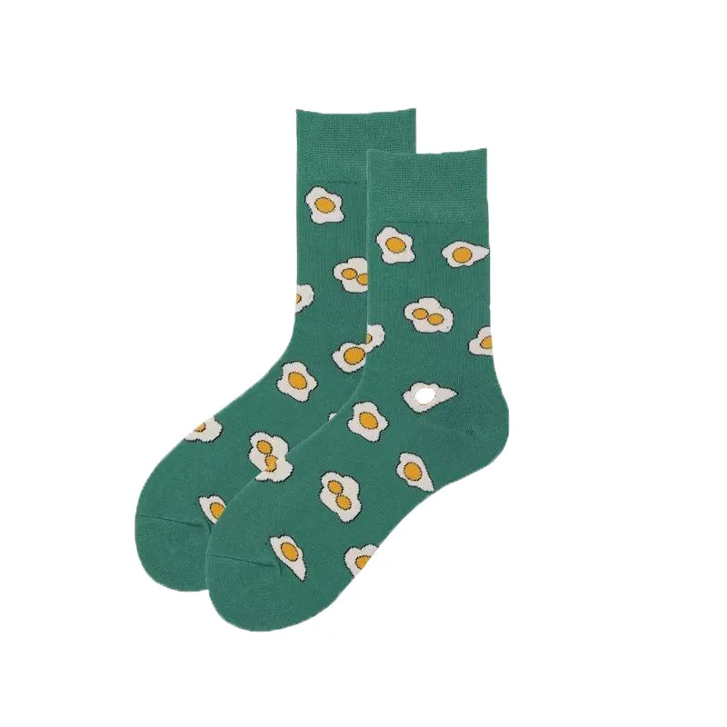 10 пар Мужской tide sox eyes face poached egg stripe Индивидуальность творческие Пары Мужские носки tide restoring древние женщины - Цвет: 2