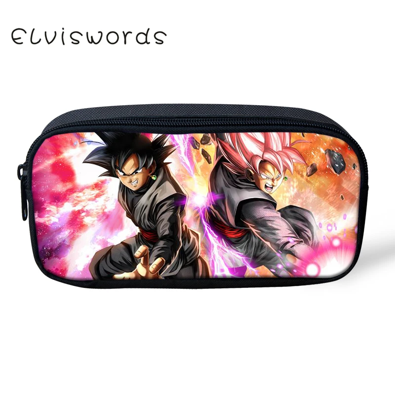

ELVISWORDS Dragon Ball Printing Pencil Case for Students Children Boys Girls for Students Stationery School Supplies Pencil Box