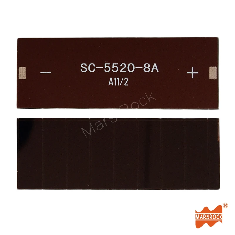 Solares de Silício Amorfo de Película Fina para o Interior do Produto Ito de Células Luz Vidro Calculadora Brinquedos 0-4 Bateria 55x20mm 4 v 12ua Dim