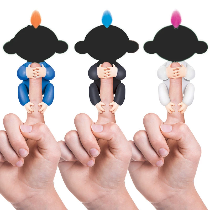 baby monkey doll squeezes your finger