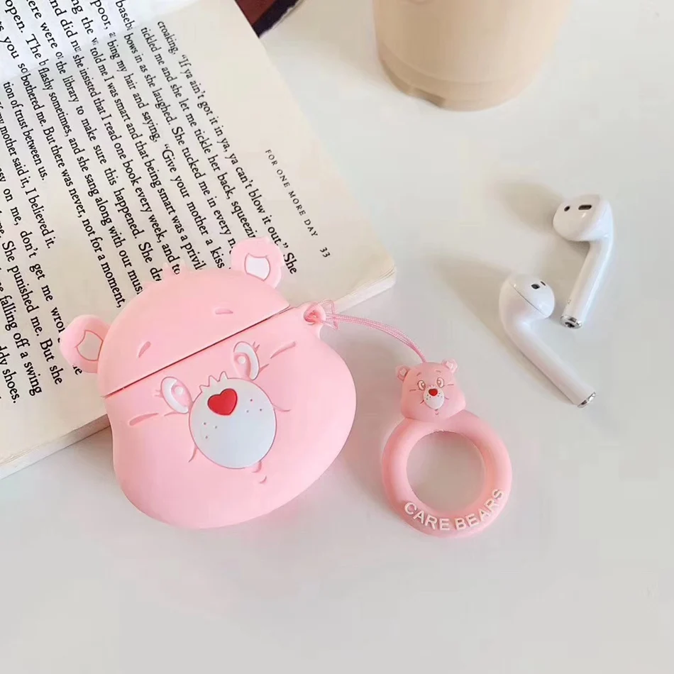 3D чехол для наушников AirPods 2 чехол силиконовый милый мультяшный Чехол для Камеры Apple Air Pods милые наушники с сердцем аксессуары ремешок - Цвет: 296U