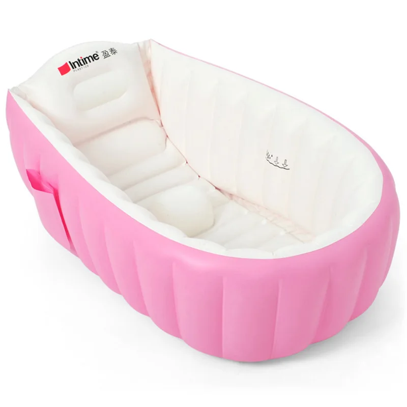 Детская ванночка, портативная, надувная, мультяшная, безопасная, утолщенная, детская ванночка для новорожденных, сохраняющая тепло