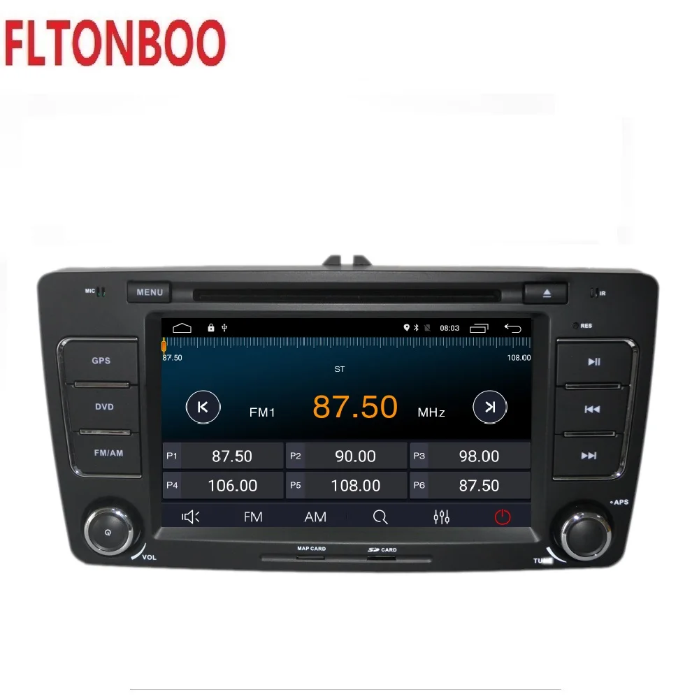 Best 7 inch Android 9  FOR Skoda Octavia ,gps navigation,wifi,radio,bluetooth,Steering wheel Canbus,free 8g map mic, RAM 2G ROM 16G 4