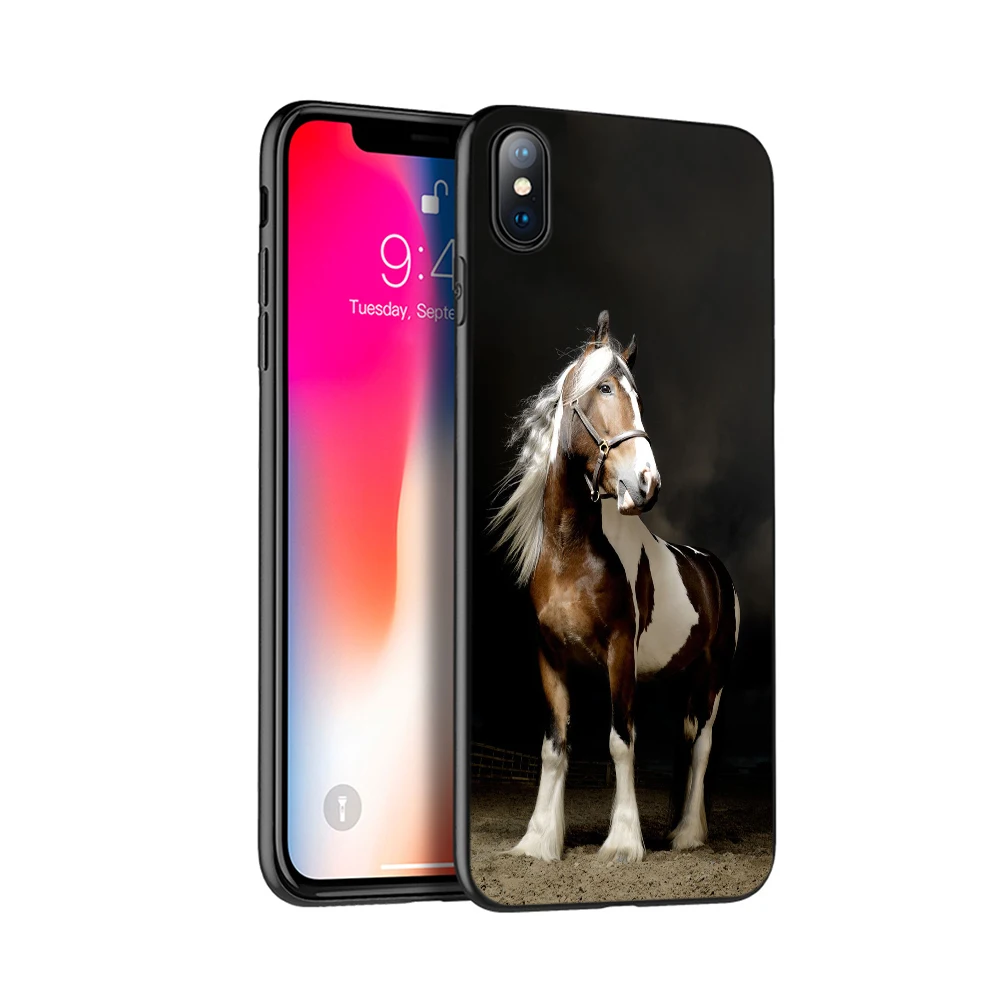 Черный ТПУ чехол для iphone 5 6 6s 7 8 plus x 10 силиконовый XR XS 11 pro MAX тонкий с рисунком