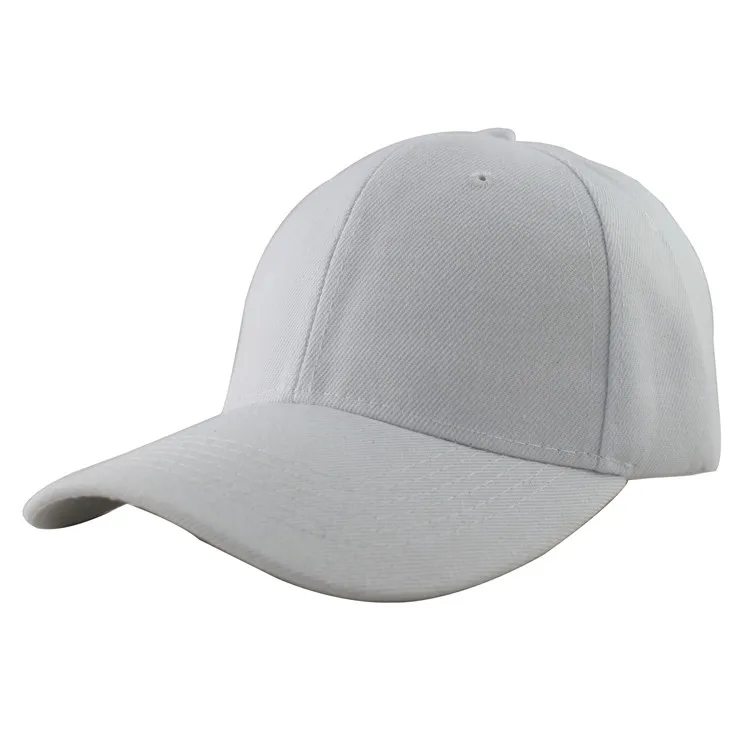 Новинка, мужская и женская простая бейсбольная кепка в стиле хип-хоп, плоская кепка для гольфа, одноцветная кепка без вышитого ремешка, высокое качество - Цвет: WHITE