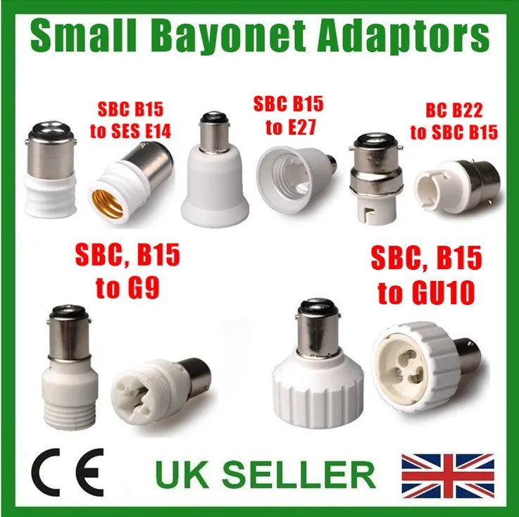 Адаптер для лампы BC B22 ES E27 E14 SES B15d SBC E40 GES GU10 G9 MR16 G24 E26|light adaptor|e27 e14b22 e27 |
