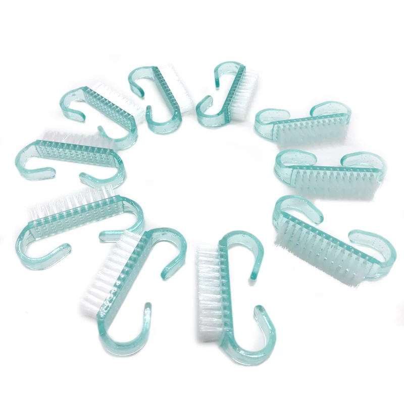 Escova de Unhas Remover a Poeira Acessórios de Escovas de Unhas de Gel Atacado Unha Cuidados Manicure Pedicure Macia Ângulo Pequeno Limpar Glitter 100x Art 10 Escovas de unhas