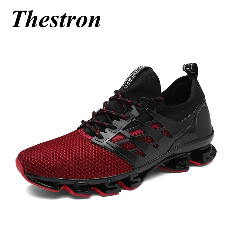 

2018 Sport Trainers Men Sneakers Breathable Athletic Shoes Black Green Comfortable Mens Gym Sneakers Brand Sport Shoes