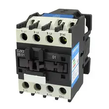 24 В катушечный двигатель контроллер переменного тока контактор 3 P DIN Rail NC 660 В 11 кВт CJX2-2501