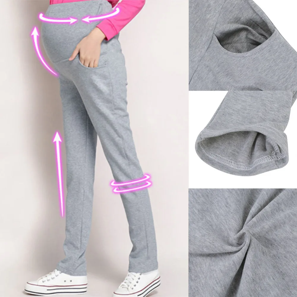 

New 100% Cotton Women Pregnant Legging Pant Adjustable High Elasticity Maternity Leggings Pregnant Pants for Spring Autumn Pants