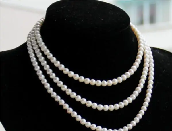 

38"7-8mm natural south sea genuine white round pearl necklace 14k 888AAA