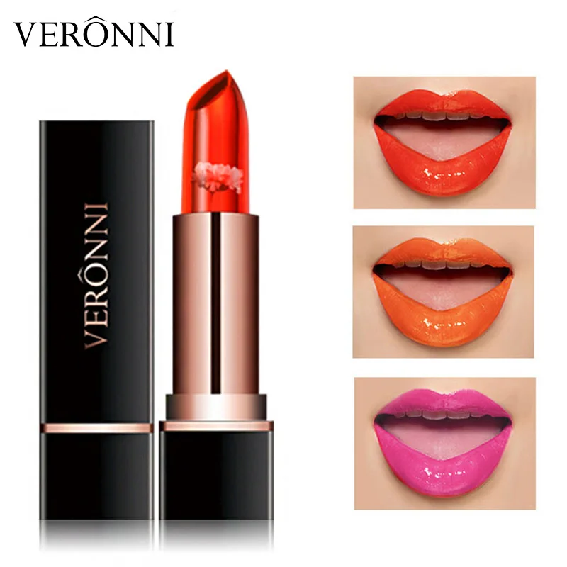 

VERON Brand Jelly matte lipstick Makeup Magic Temperature Changing Color glitter lipstick Tint Lip Waterproof cosmetic Tint
