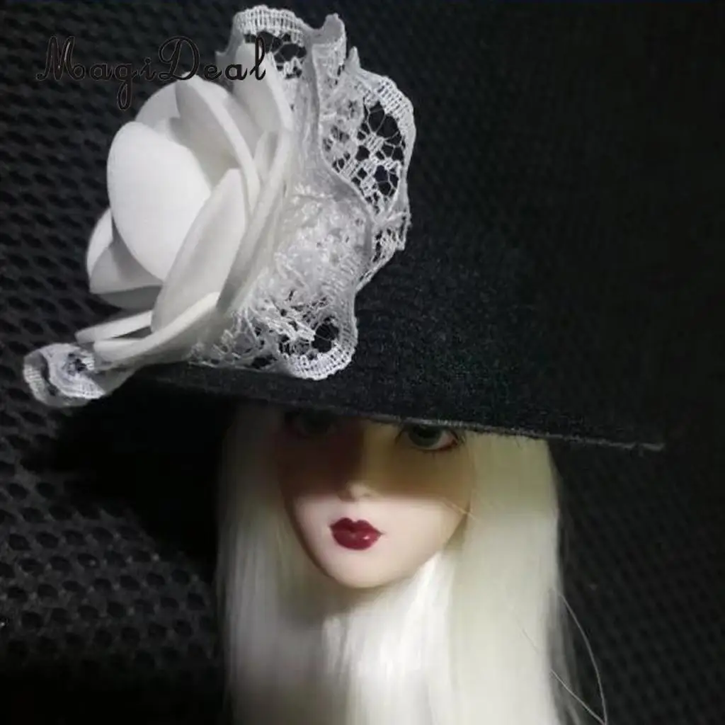 MagiDeal Fashion 1Pc Cloth Vintage Round Bowler Doll Hat Cap for 28-30cm Doll Clothes Accs Dollhouse Decor Children Toy 8Colors