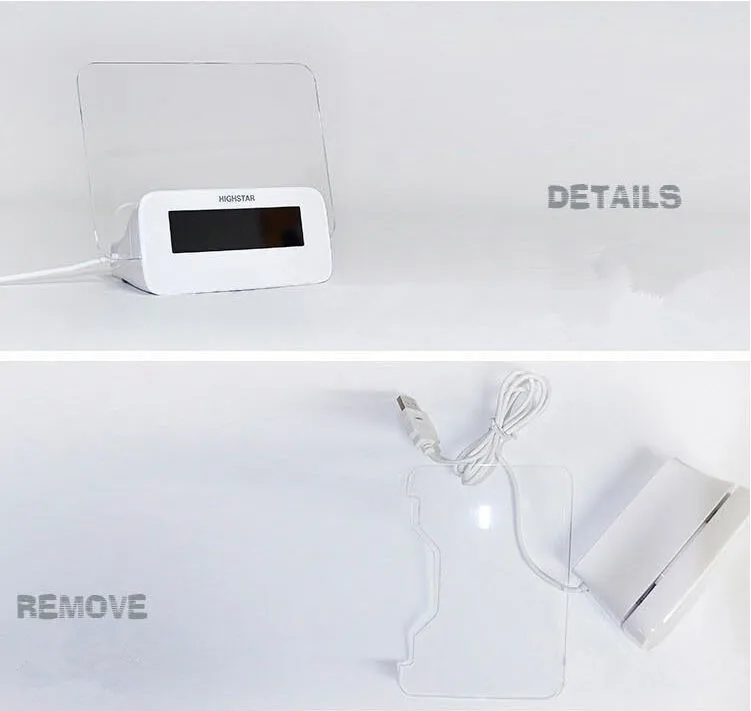 Простой светодиодный Будильник, люминесцентная доска для сообщений, креативная мода, подарок, цифровые часы
