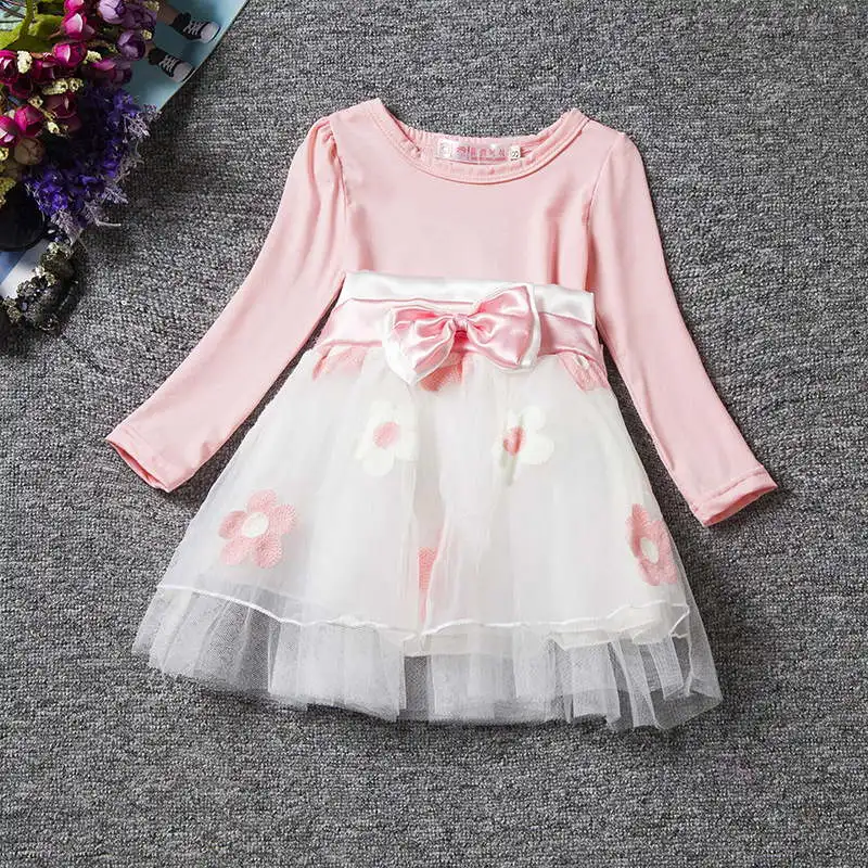 

Girl Long Sleeve Dress Cotton for Infant Baby Winter Princess Baby Girl Lace A-line Dresses autunno bimba Casual Clothing 0-24M