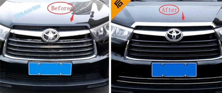 Lapetus для Toyota Highlander KLUGER 2014 2015 2016 ABS Авто Стайлинг Хром Передняя средняя решетка