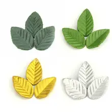  1000pcs wholesale Gold Artificial Silk Green Leaf  For Wedding Home Christmas Tree Decoration DIY Garland Craft Flowers Leaves 