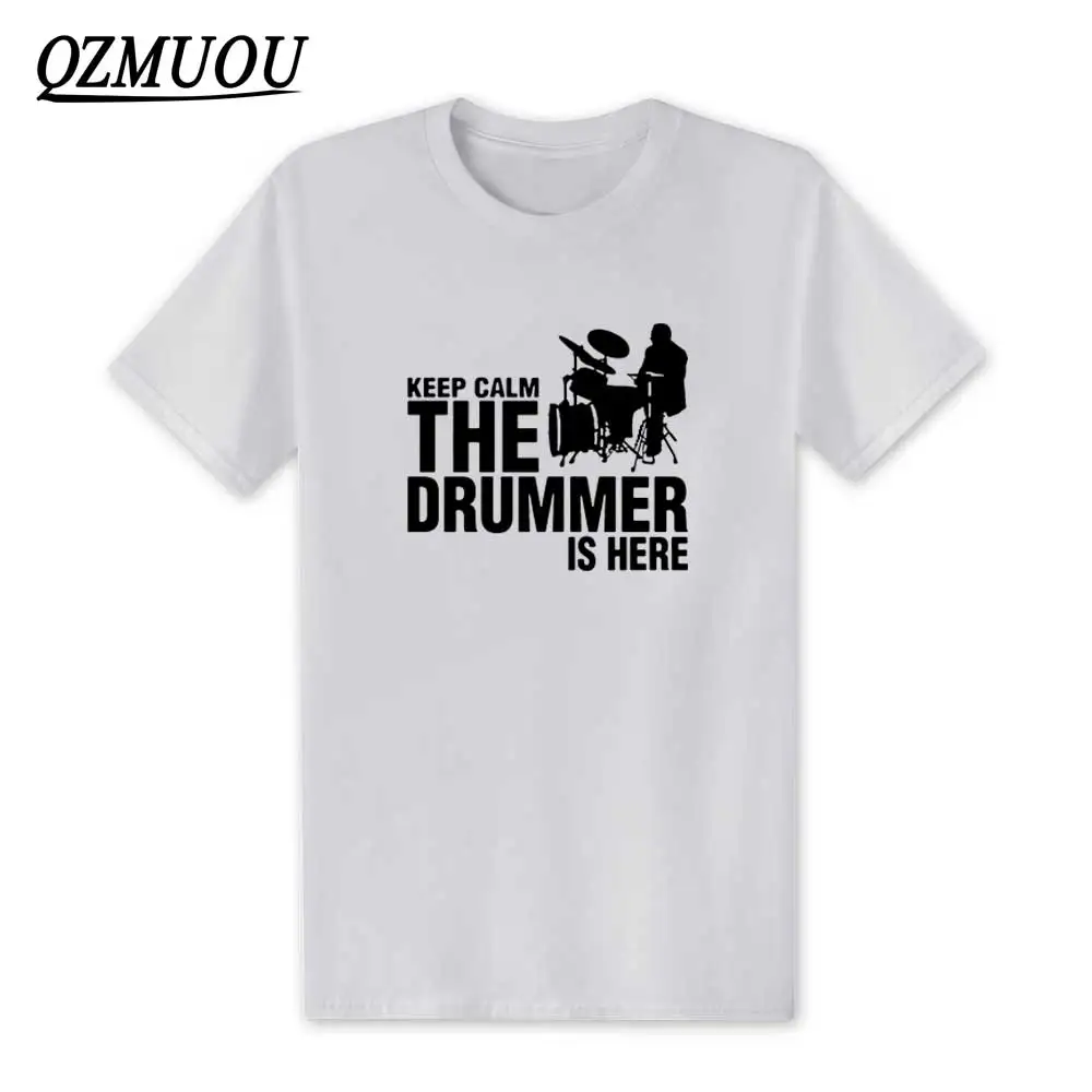 Фото Летние Новые футболки Keep Calm The Drummer Is Here модные хлопковые мужские с барабаном и Летние Новые футболки Keep Calm The Drummer Is Here модные хлопковые мужские с барабаном и