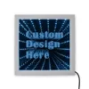 Custom Image Logo Text LED Infinity Mirror Wood Frame Personalised LED Picture Frame Cool Infinite Led Tunnel Lamp Neon Sign ► Photo 2/6