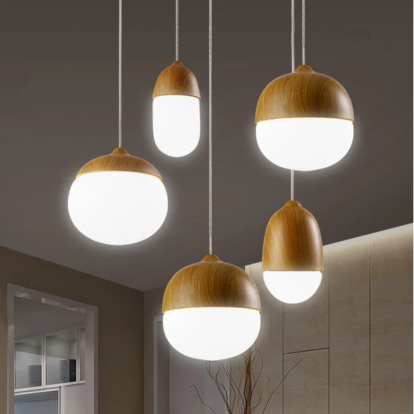 Modern European Peanut Single Droplight Nordic Cute Pendant Lights Fixture Home Indoor Lighting Dining Room Bedroom Cafes Lamps