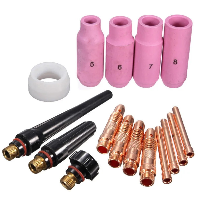 

Brand New High Quality TIG KIT & WP SR 17 18 26 Series TIG Welding Torch Consumables Accessories 16PK