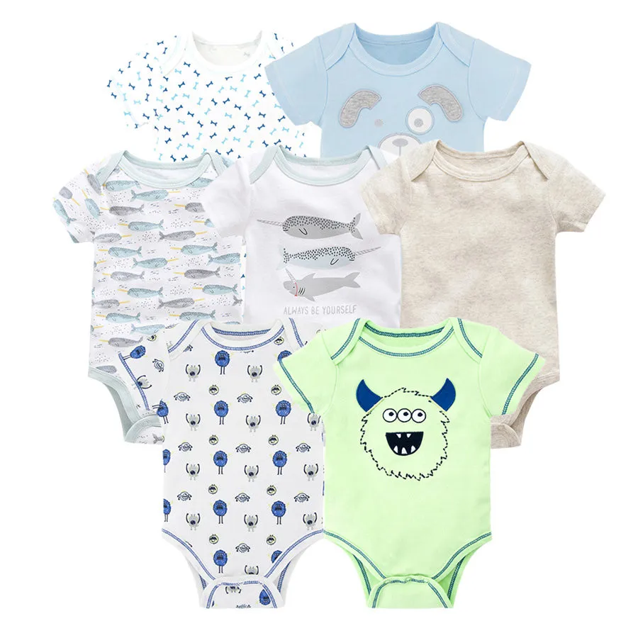 Kavkas vetement bebe, лето, 7 шт./лот, roupas de bebe recien nacido infant boysl ropa, Одежда для новорожденных 0, 3, 6, 9, 12 месяцев - Цвет: 216921712290