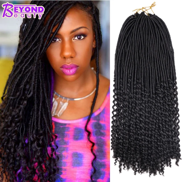 20 Curly Dess Faux Locs Crochet Hair Synthetic Freetress 20 Curly Dess Faux Locs Crochet Hair Synthetic Freetress Soft Bobbi