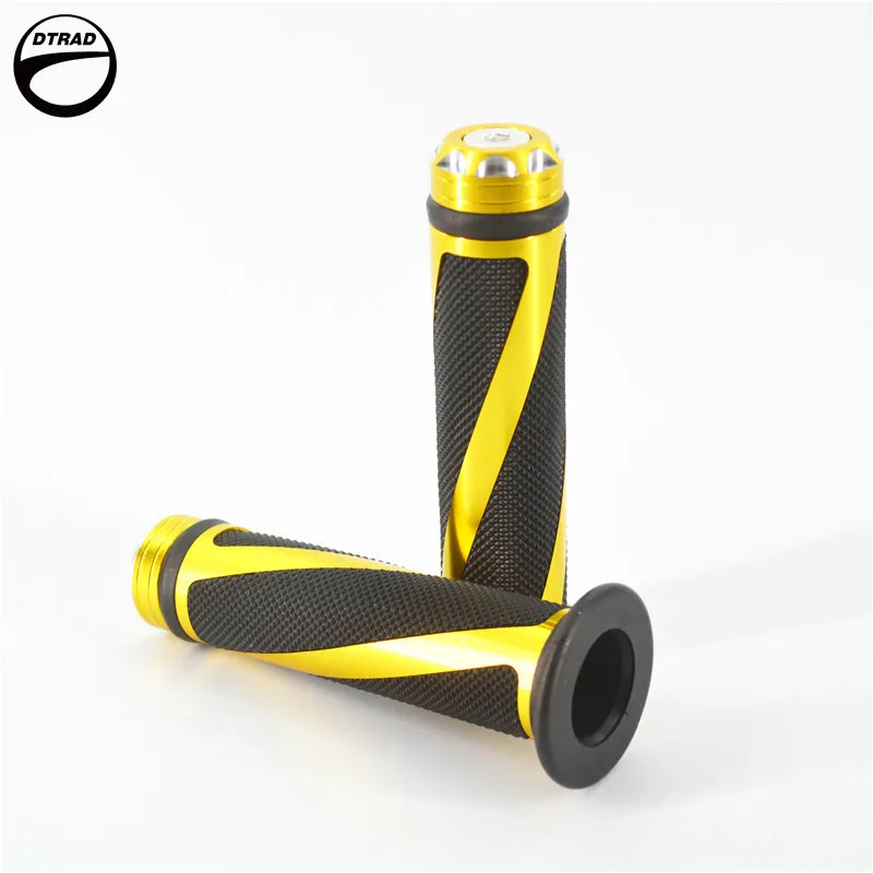 Universal 7/8" 22mm Motorcycle Handlebar Grips motocross CNC Aluminum& Rubber GEL Handle Bar Grips