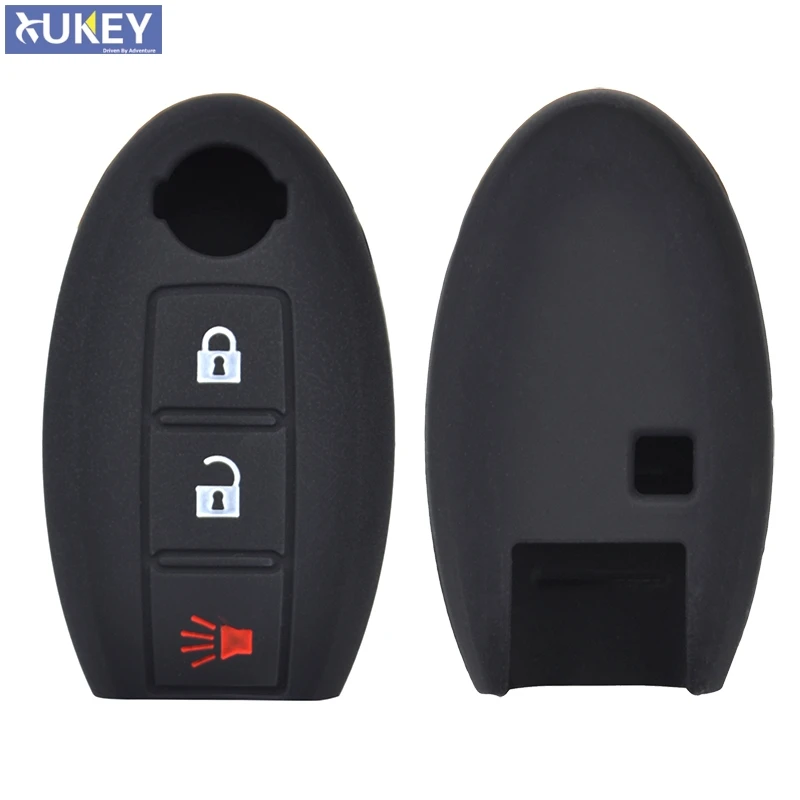 

3 Button Silicone Car Remote Key Fob Shell Cover Case For Nissan X-Trail Cube Micra Qashqai Tiida Cube Quest Versa Rogue Titan