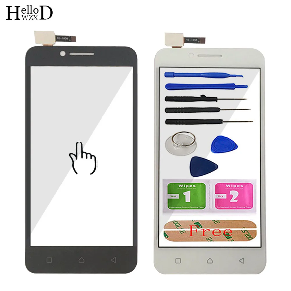 HelloWZXD 5'' Mobile Phone Front Touch Screen Glass Digitizer Panel For Lenovo Vibe C A2020 A2020a40  Lens Sensor Tools Adhesive