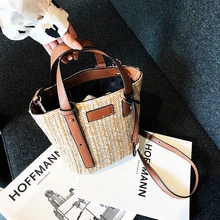 Woven Rattan Bag Round Straw Shoulder Bag Small Beach HandBags Women Summer Hollow Handmade Messenger Crossbody Bags Woven Rattan Bag Round Straw Shoulder Bag Small Beach HandBags Women Summer Hollow Handmade Messenger Crossbody Bags