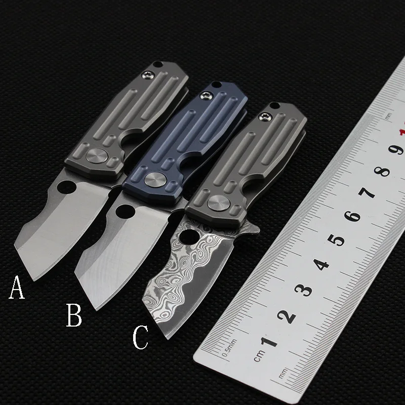 Small Mini Cute D2/damascus Folding Knife Pocket Wallet EDC Tool Letter Opener Keychain Key Knives friend gift | Инструменты