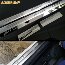 Aosrrun нержавеющая сталь Накладка порога автомобильные аксессуары для Nissan Qashqai 2007 2008 2009 2010 2011 2012 2013