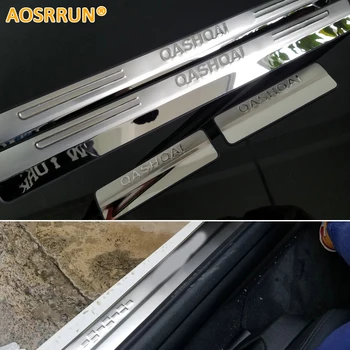 

AOSRRUN stainless steel scuff plate door sill car accessories For Nissan Qashqai 2007 2008 2009 2010 2011 2012 2013