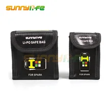 DJI SPARK bag Lipo Battery Fireproof Bag Heat Resistance Protective Case Pocket Safe Storage Box for DJI Spark Accessories