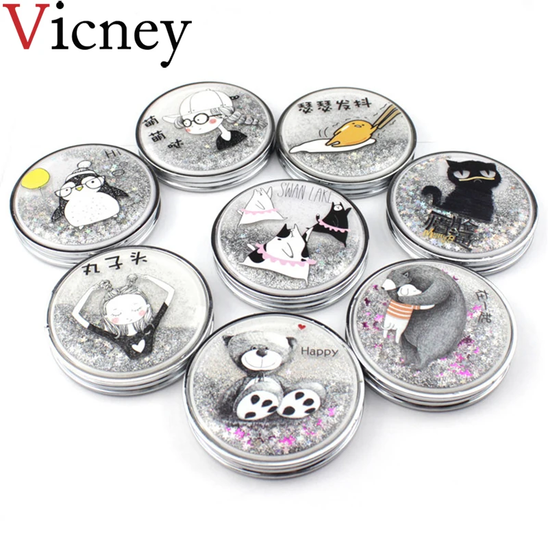 

Vicney Personalised Cartoon Beauty pocket makeup compact mirror makeup,Party present christmas gift