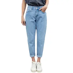 Новые узкие брюки-карандаш винтажные джинсы с высокой талией новые женские брюки свободные ковбойские имитация джинсов брюки