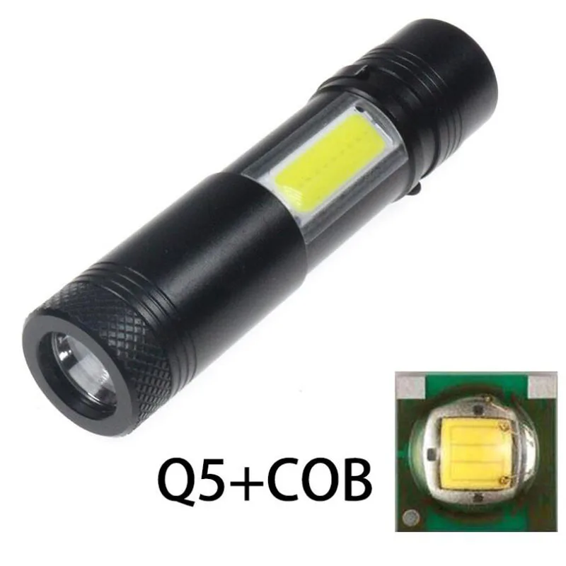 Водонепроницаемый светодиодный фонарик Q5 COB/XML T6 алюминиевый фонарь с