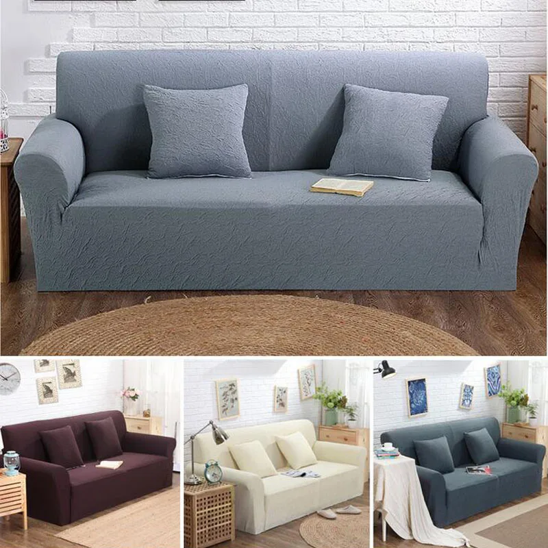 Простой стиль все включено чехол для дивана двойное сиденье тканевый кожаный диван набор эластичный сплошной цвет для домашнего текстиля
