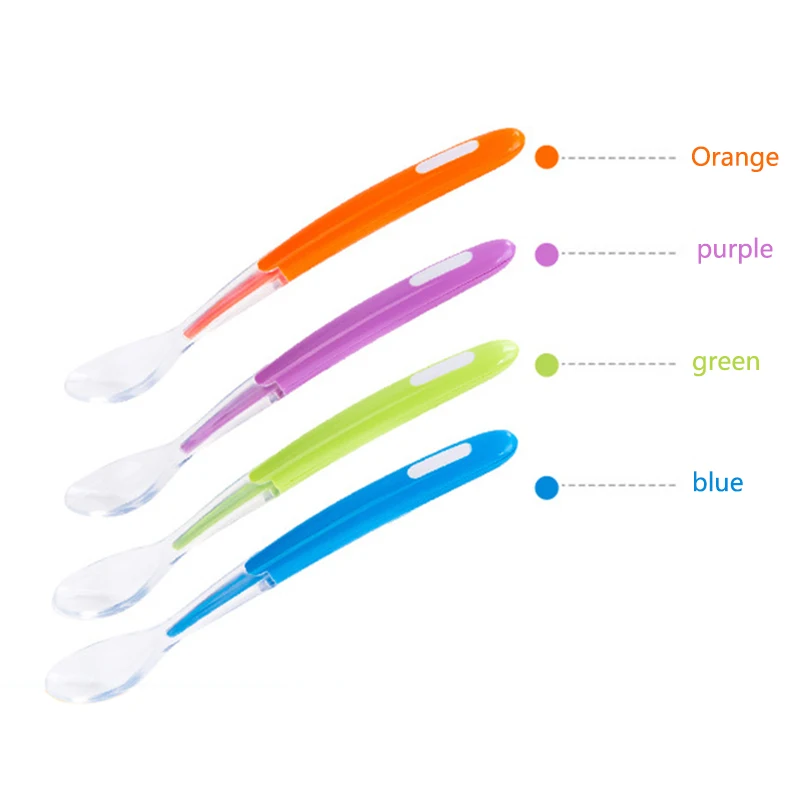 Kids Soft Silicone Spoon Portable Baby Infants Given Medicines Ice Cream Fruite Safety Feeding Utensils Spoon P10