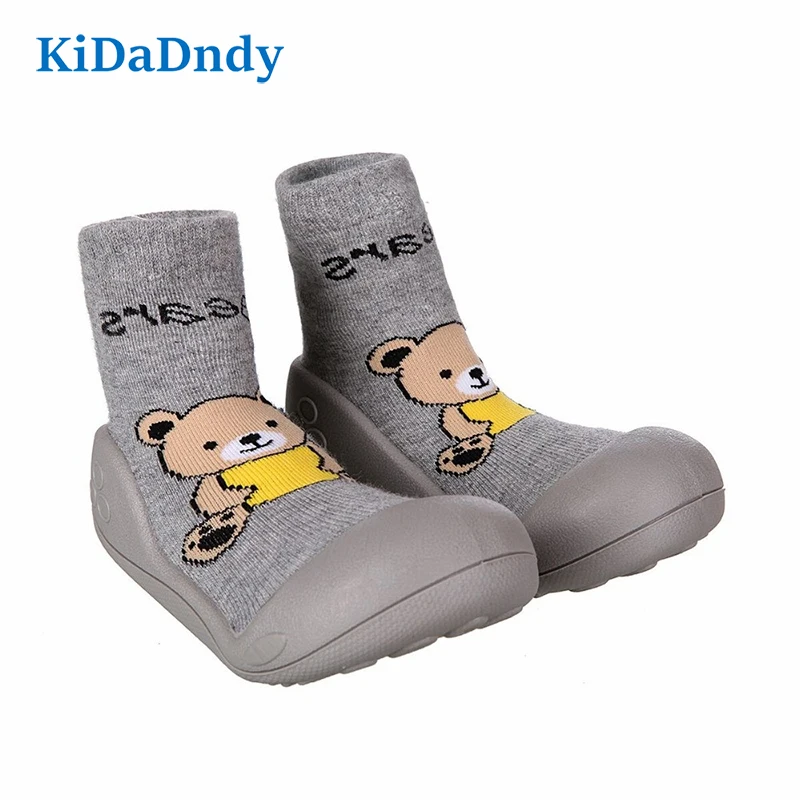 Kidadndy/детские ботинки носки для малышей Мягкие резиновые подошвы мальчиков и