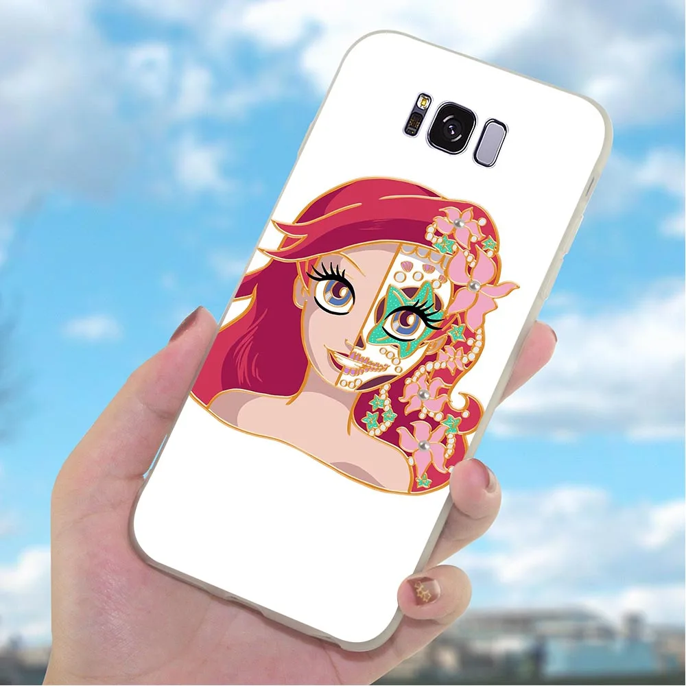 Мягкий ТПУ чехол для телефона Galaxy Samsung A5 череп белоснежный A3 A6 Plus A7 A8 A9 A10 A20 A30 A40 A50
